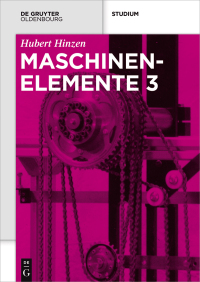 Cover image: Maschinenelemente 3 1st edition 9783110441314