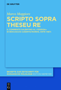 Omslagafbeelding: Scripto sopra Theseu Re 1st edition 9783110441529