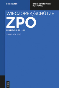 Immagine di copertina: Einleitung; §§ 1-49 5th edition 9783110442960