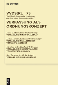 Cover image: Verfassung als Ordnungskonzept 1st edition 9783110442953