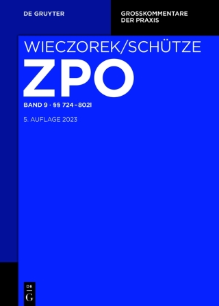 Cover image: §§ 724-802l 5th edition 9783110443073