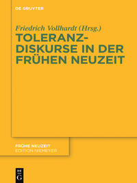 Titelbild: Toleranzdiskurse in der Frühen Neuzeit 1st edition 9783110442137
