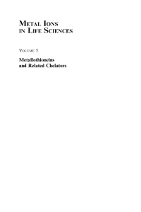 Imagen de portada: Metallothioneins and Related Chelators 1st edition 9783110442786