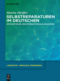 Cover image: Selbstreparaturen im Deutschen 1st edition 9783110444148