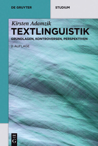 Cover image: Textlinguistik 2nd edition 9783110338034