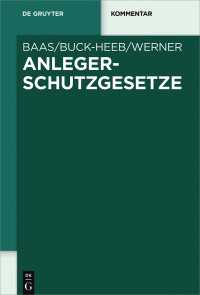 Cover image: Anlegerschutzgesetze 1st edition 9783110445510