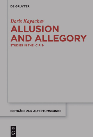 Imagen de portada: Allusion and Allegory 1st edition 9783110446814