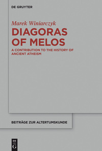 Cover image: Diagoras of Melos 1st edition 9783110443776