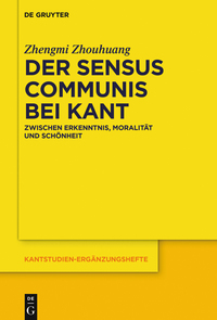 Cover image: Der sensus communis bei Kant 1st edition 9783110450170