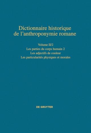 Immagine di copertina: Les parties du corps humain 2 – Les particularités physiques et morales 1st edition 9783110452471