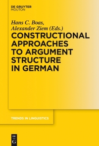 Imagen de portada: Constructional Approaches to Syntactic Structures in German 1st edition 9783110454727