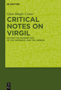 Cover image: Critical Notes on Virgil 1st edition 9783110455762