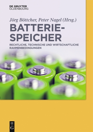 Titelbild: Batteriespeicher 1st edition 9783110455779