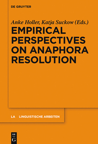 Cover image: Empirical Perspectives on Anaphora Resolution 1st edition 9783110459685