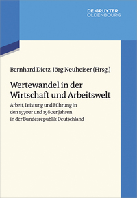 Titelbild: Wertewandel in der Wirtschaft und Arbeitswelt 1st edition 9783110425901