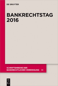 Cover image: Bankrechtstag 2016 1st edition 9783110465396