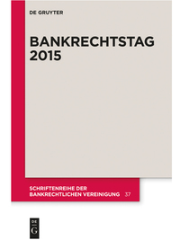 صورة الغلاف: Bankrechtstag 2015 1st edition 9783110465389