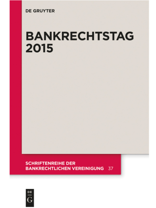 Cover image: Bankrechtstag 2015 1st edition 9783110465389