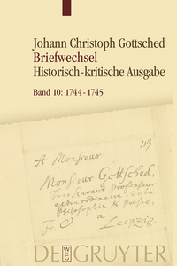 Imagen de portada: März 1744 – September 1745 1st edition 9783110466294