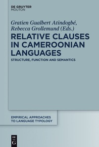 Cover image: Relative Clauses in Cameroonian Languages 1st edition 9783110467611
