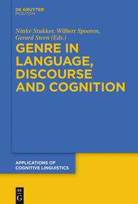 Cover image: Genre in Language, Discourse and Cognition 1st edition 9783110467703