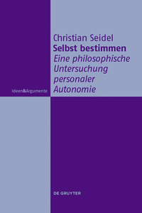 Cover image: Selbst bestimmen 1st edition 9783110473278