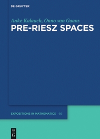 Cover image: Pre-Riesz Spaces 1st edition 9783110475395