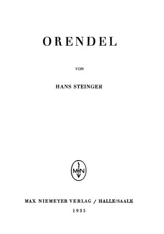 Imagen de portada: Orendel 1st edition 9783110483185