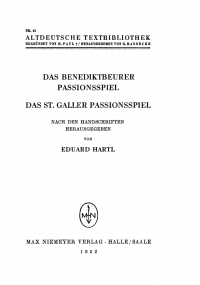 Cover image: Das Benediktbeurer Passionsspiel 1st edition 9783110483536