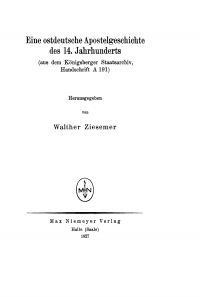 Imagen de portada: Eine ostdeutsche Apostelgeschichte des 14. Jahrhunderts 1st edition 9783110484137