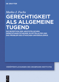 Imagen de portada: Gerechtigkeit als allgemeine Tugend 1st edition 9783110480856