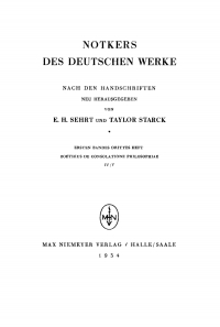 Omslagafbeelding: Notkers des Deutschen Werke 1st edition 9783110484281