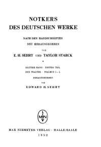 Cover image: Notkers des Deutschen Werke 1st edition 9783110484328