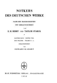 Imagen de portada: Notkers des Deutschen Werke 1st edition 9783110484328