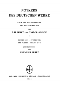 Cover image: Notkers des Deutschen Werke 1st edition 9783110484342