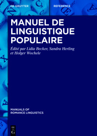 Immagine di copertina: Manuel de linguistique populaire 1st edition 9783110486674