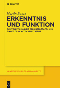 Cover image: Erkenntnis und Funktion 1st edition 9783110488029