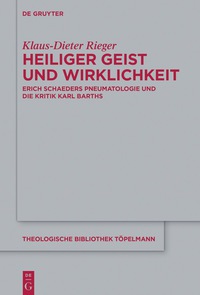 Imagen de portada: Heiliger Geist und Wirklichkeit 1st edition 9783110474831