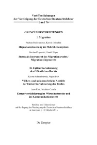 Cover image: Grenzüberschreitungen 1st edition 9783110496611