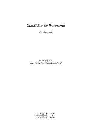 Cover image: Glanzlichter der Wissenschaft 2013 1st edition 9783828205963