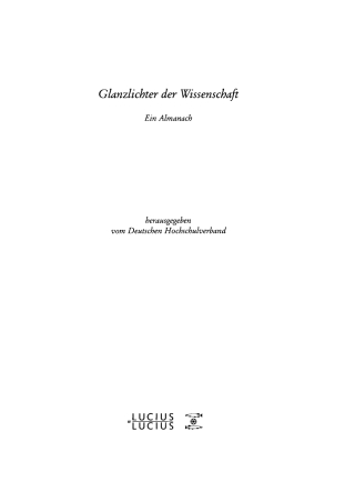Imagen de portada: Glanzlichter der Wissenschaft 2011 1st edition 9783828205529