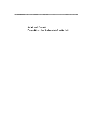 Imagen de portada: Arbeit und Freizeit 1st edition 9783828253391