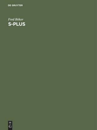 Imagen de portada: S-Plus 1st edition 9783828200494