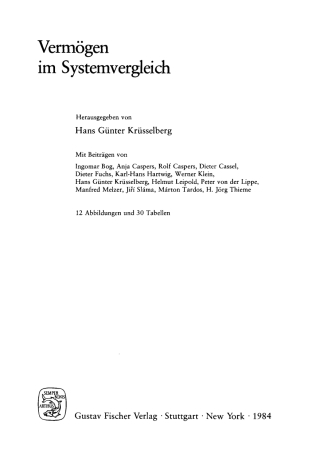 Imagen de portada: Vermögen im Systemvergleich 1st edition 9783828252790