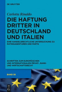 Cover image: Die Haftung Dritter in Deutschland und Italien 1st edition 9783110501353