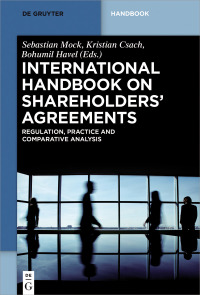 Imagen de portada: International Handbook on Shareholders´ Agreements 1st edition 9783110501568