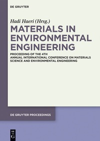 Imagen de portada: Materials in Environmental Engineering 1st edition 9783110515688