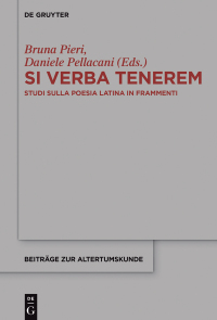 Cover image: Si verba tenerem 1st edition 9783110515152