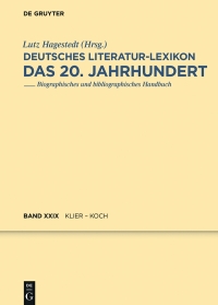 Cover image: Klabund / Klier - Koch, Julius 1st edition 9783110516531