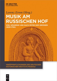 Cover image: Musik am russischen Hof 1st edition 9783110517941